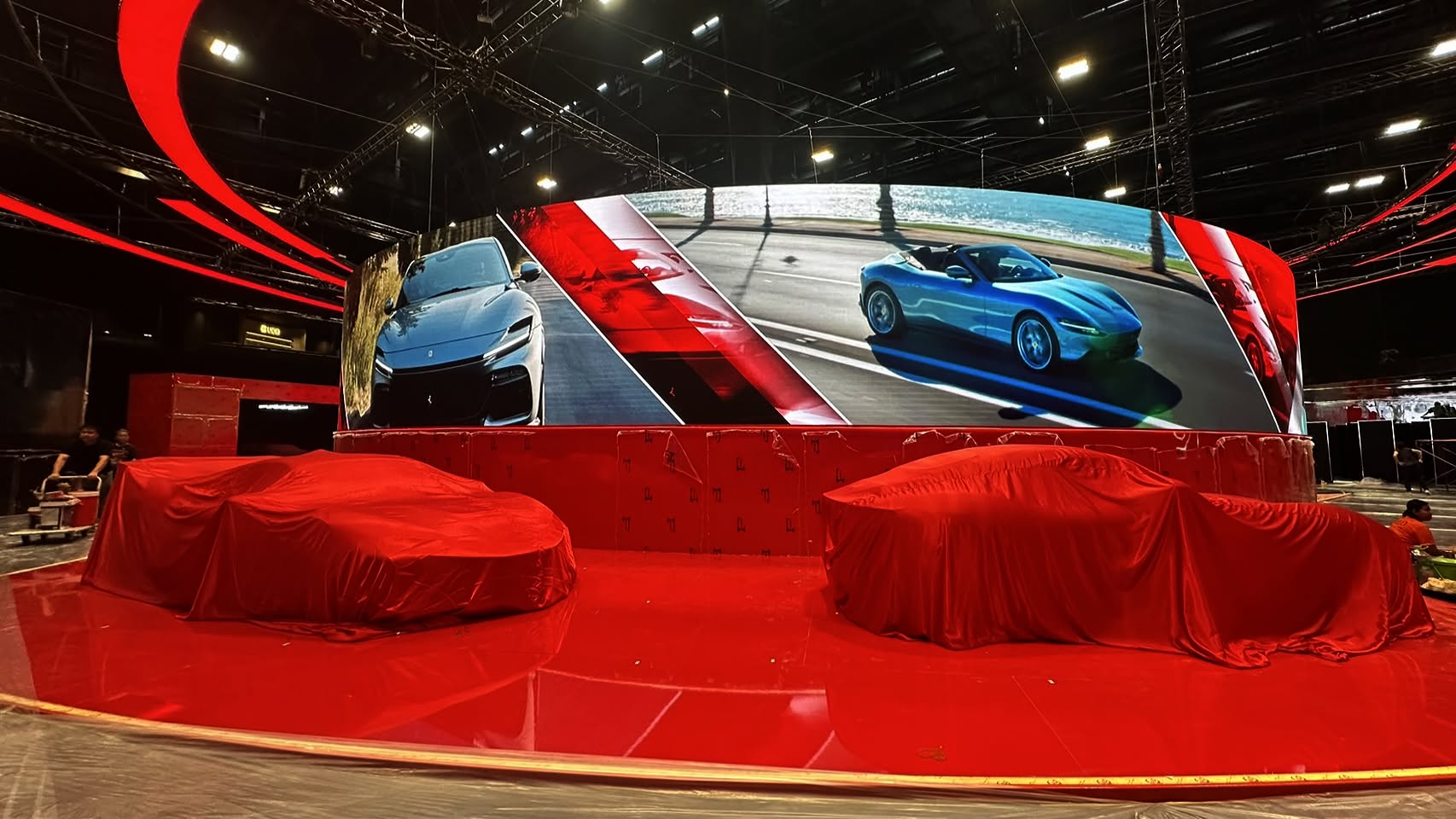 Ferrari brand presentation LED display environment